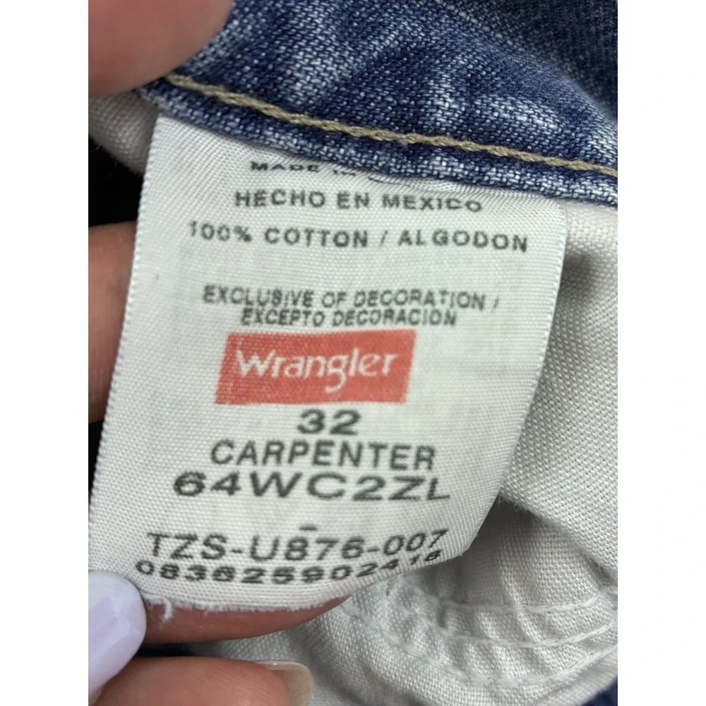 Wrangler Carpenter Denim Shorts Mens 32 Blue Baggy Jorts Y2K Skater 64WC2ZL VTG